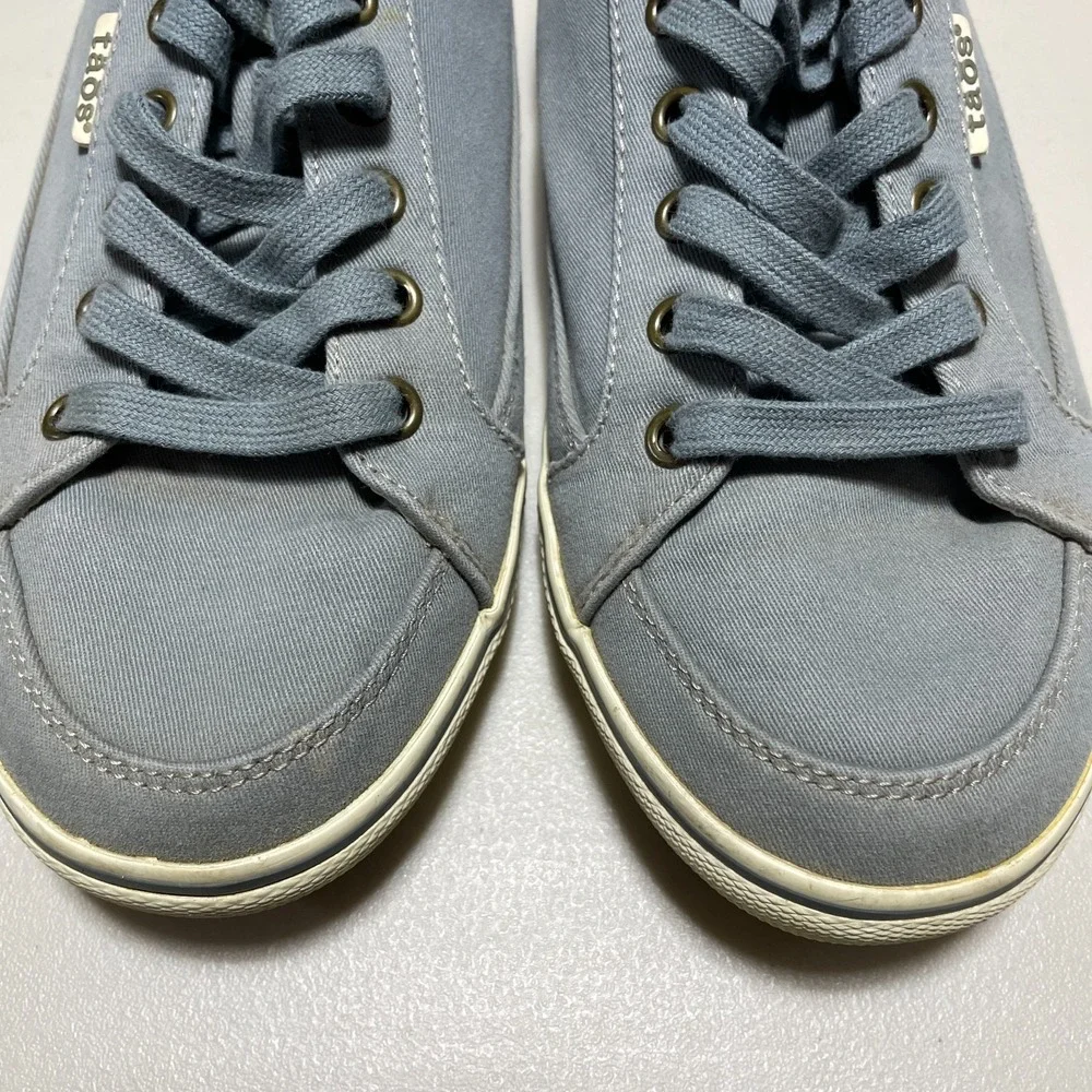 Taos 8.5 Sneaker Moc Star Canvas Greyish / Blue Distressed Finish Slight Wear‎